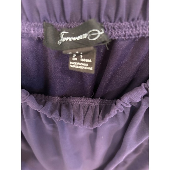 Forever 21 Maxi Skirt Sheer Short Lining Slits Elastic Waist Size Small - Picture 2 of 3